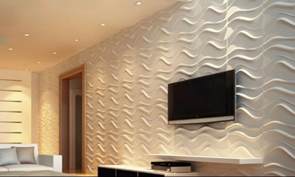 	Painel decorativo 3D
Dimensão: 500 x 500 mm	
Instalação: Adesivo de contato		
Acabamento: Branco laqueado	    						  	
					  	